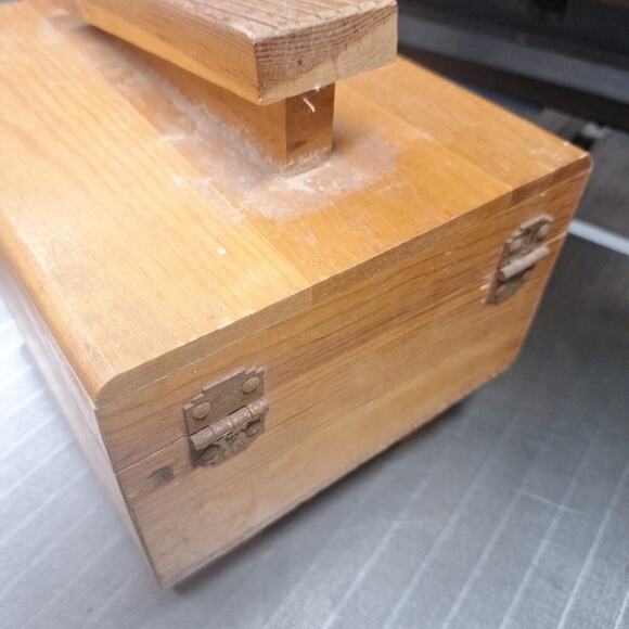 vintage shoe shine kit brushes etc. and Sears Polisher (For Parts) Wooden Box - Picture 3 of 6